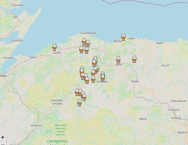 Scotland Whisky Map